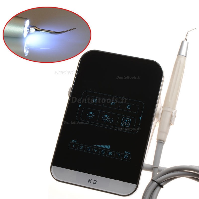 Écran tactile détartreur dentaire à ultrasons dentaire K3 avec la pièce à main détachable de LED