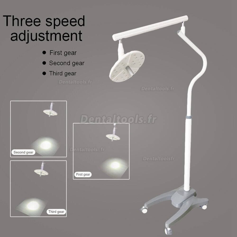 KWS KD-2018L-1 Lumière LED chirurgicale dentaire mobile lumière d'examen sans ombre interrupteur tactile debout au sol