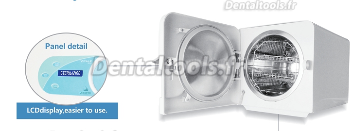 HISHINE® 12L Autoclave Vapeur à Vide Stérilisation Classe N