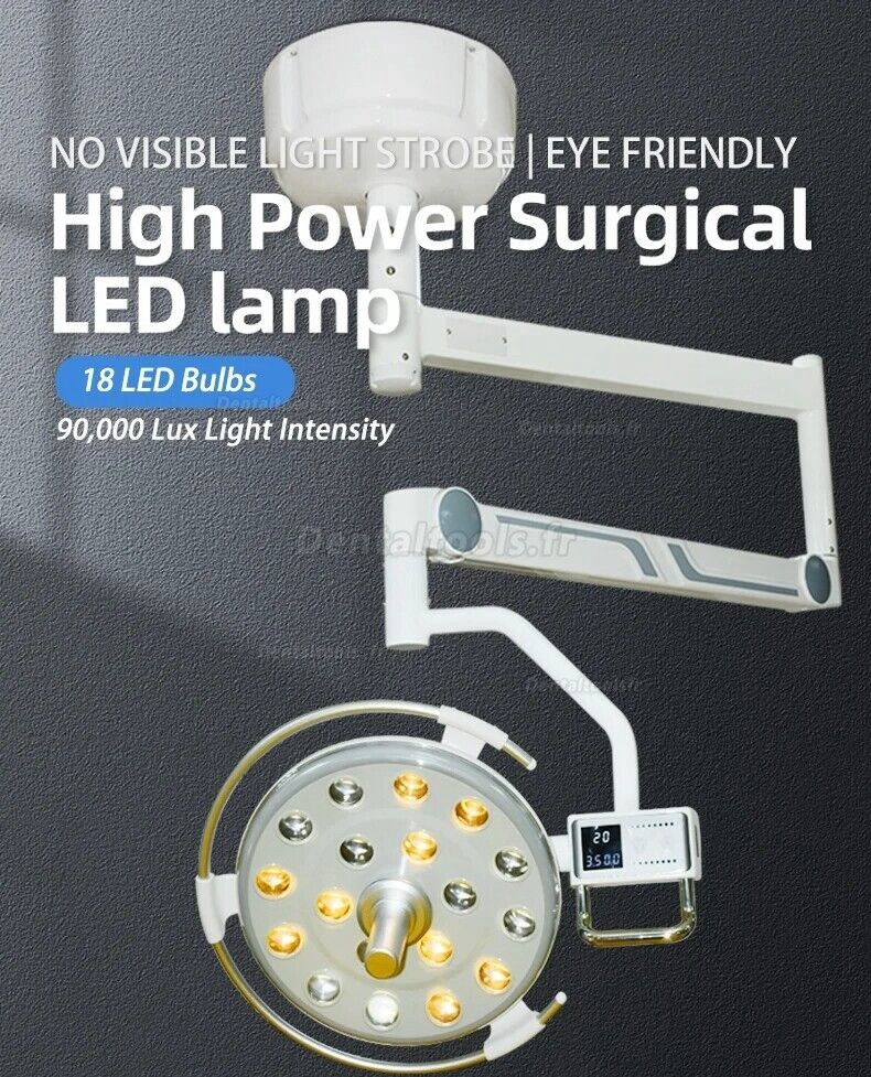 Saab KY-P133 Lampe à LED chirurgicale dentaire montée au plafond lampe à induction sans ombre à 18 LED