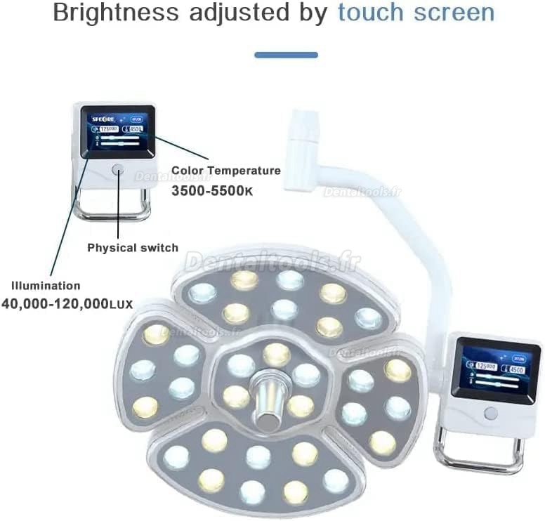 KY-P139 Lampe opératoire chirurgicale dentaire montée au plafond lampe d'examen à 32 LED sans ombre