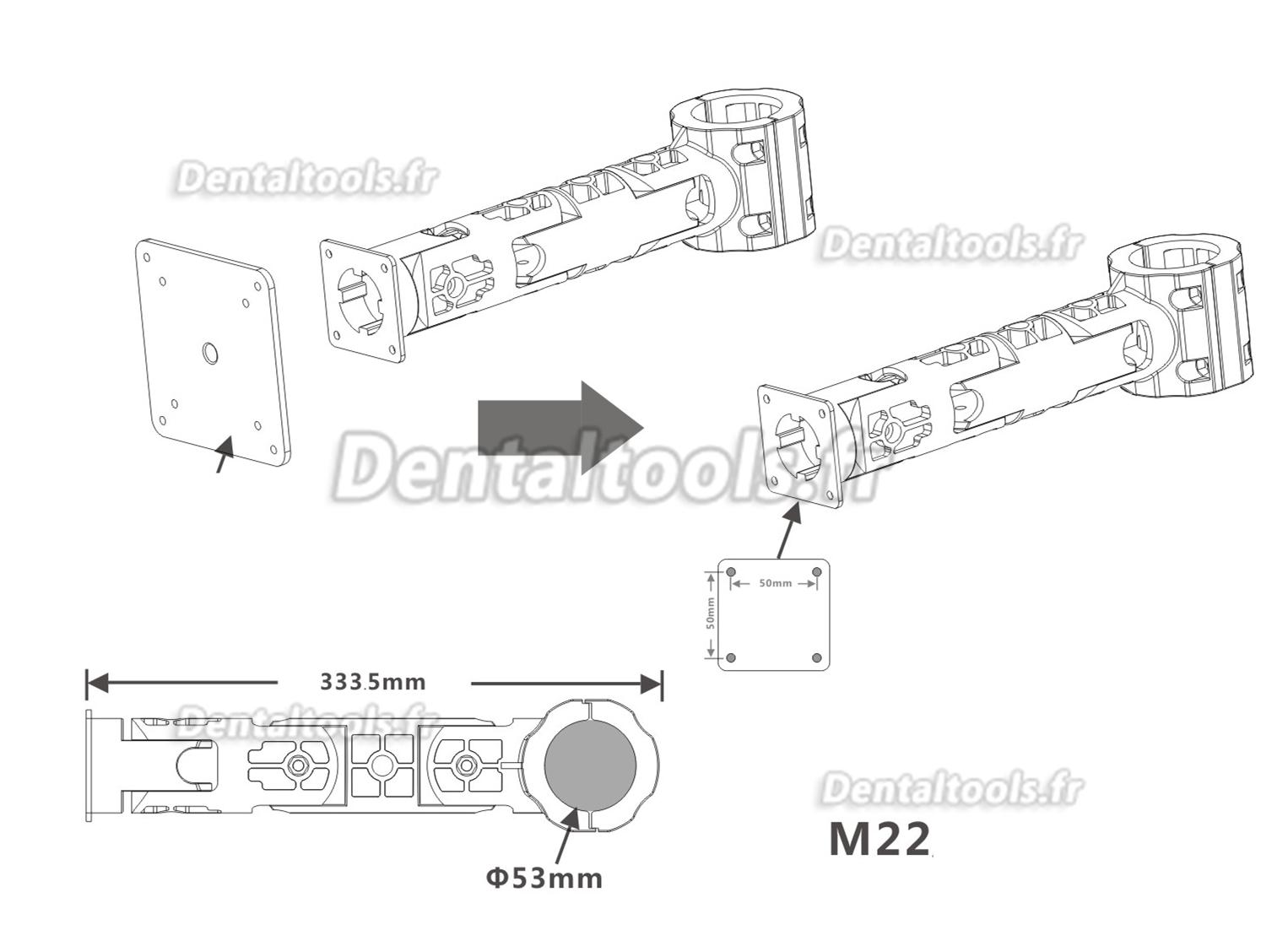 Support d'écran pour installation au fauteuil