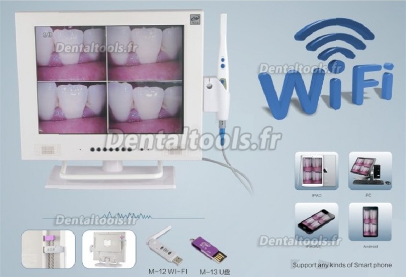 MLG® M-958A Caméra intra orale WIFI avec 15" écran LCD