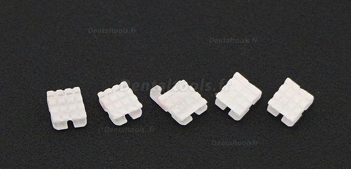 5 Paquet/100Pcs Céramique Bracket Orthodontique Esthétique MBT 022 3 Hooks