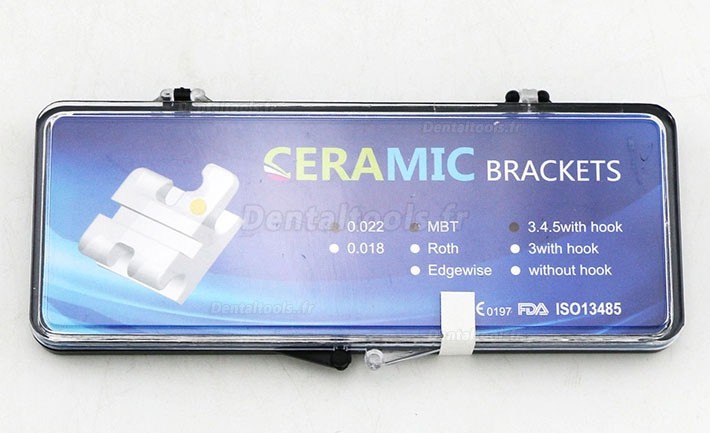 5 Paquet/100Pcs Céramique Bracket Orthodontique Esthétique MBT 022 345 Hooks