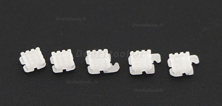 5 Paquet/100Pcs Céramique Bracket Orthodontique Esthétique MBT 022 345 Hooks