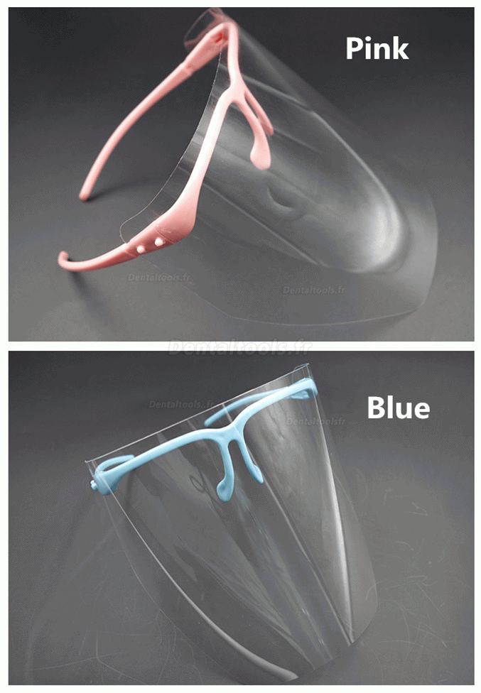 Écran Facial Détachable Réglable Dentaire avec 10 Visières Détachables