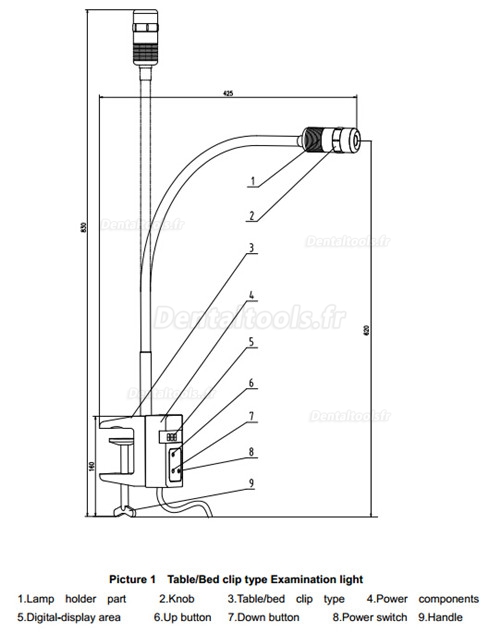 Micare® JD1200J Lampe de diagnostic Micare® JD1200J Lampe d'examen dentaire