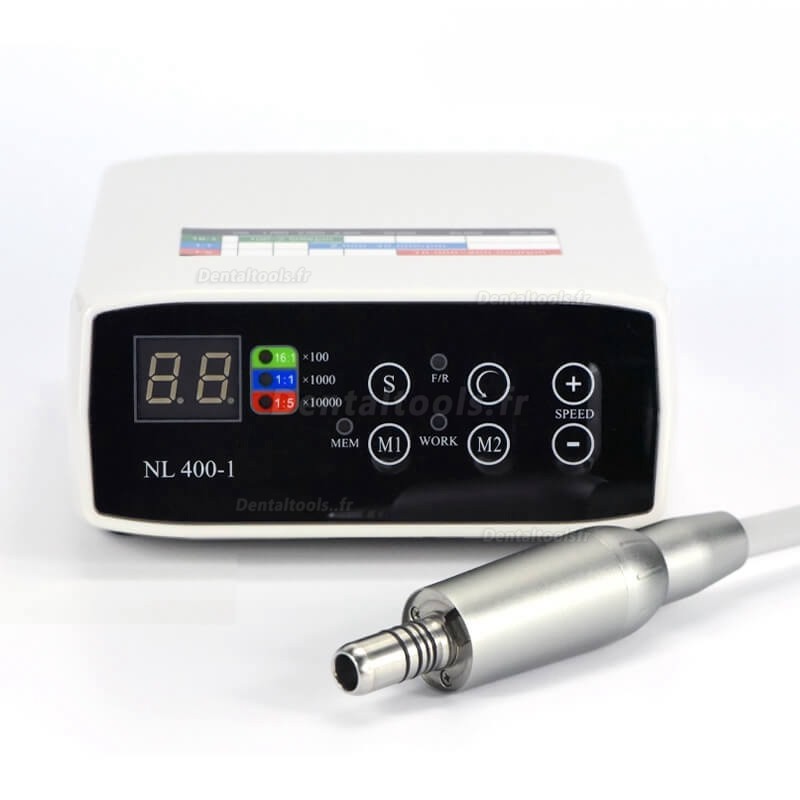 Micromoteur electrique dentaire externe sans balais avec lumière LED Jet d'eau interne NL400-I