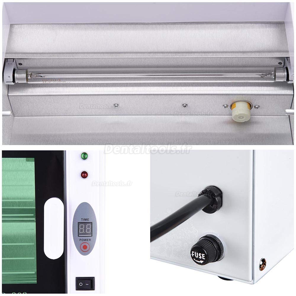 8L Armoire Stérilisateur UV avec Minuterie pour Dentaire Médical Salon Beauté