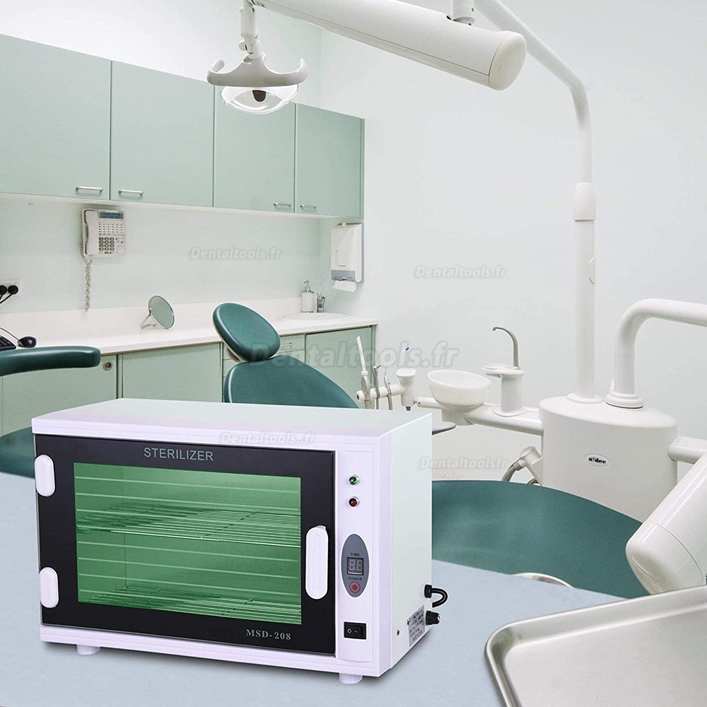 8L Armoire Stérilisateur UV avec Minuterie pour Dentaire Médical Salon Beauté