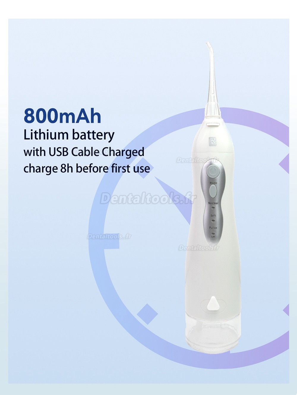 Irrigateur buccal hydropulseur dentaire portatif USB rechargeable