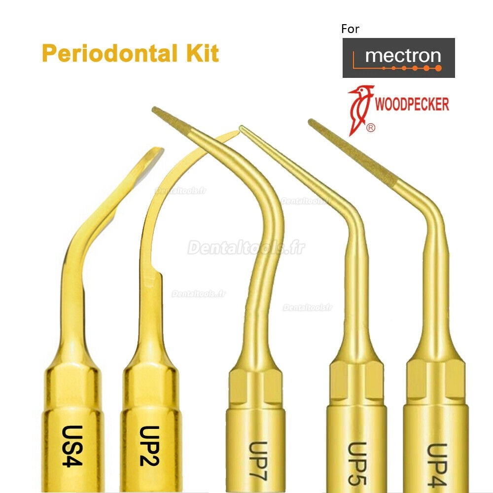 Woodpecker Kit de Inserts parodontales ultrasoniques pour échographie Pour Mectron Piezosurgery Woodpecker Ultrasurgery