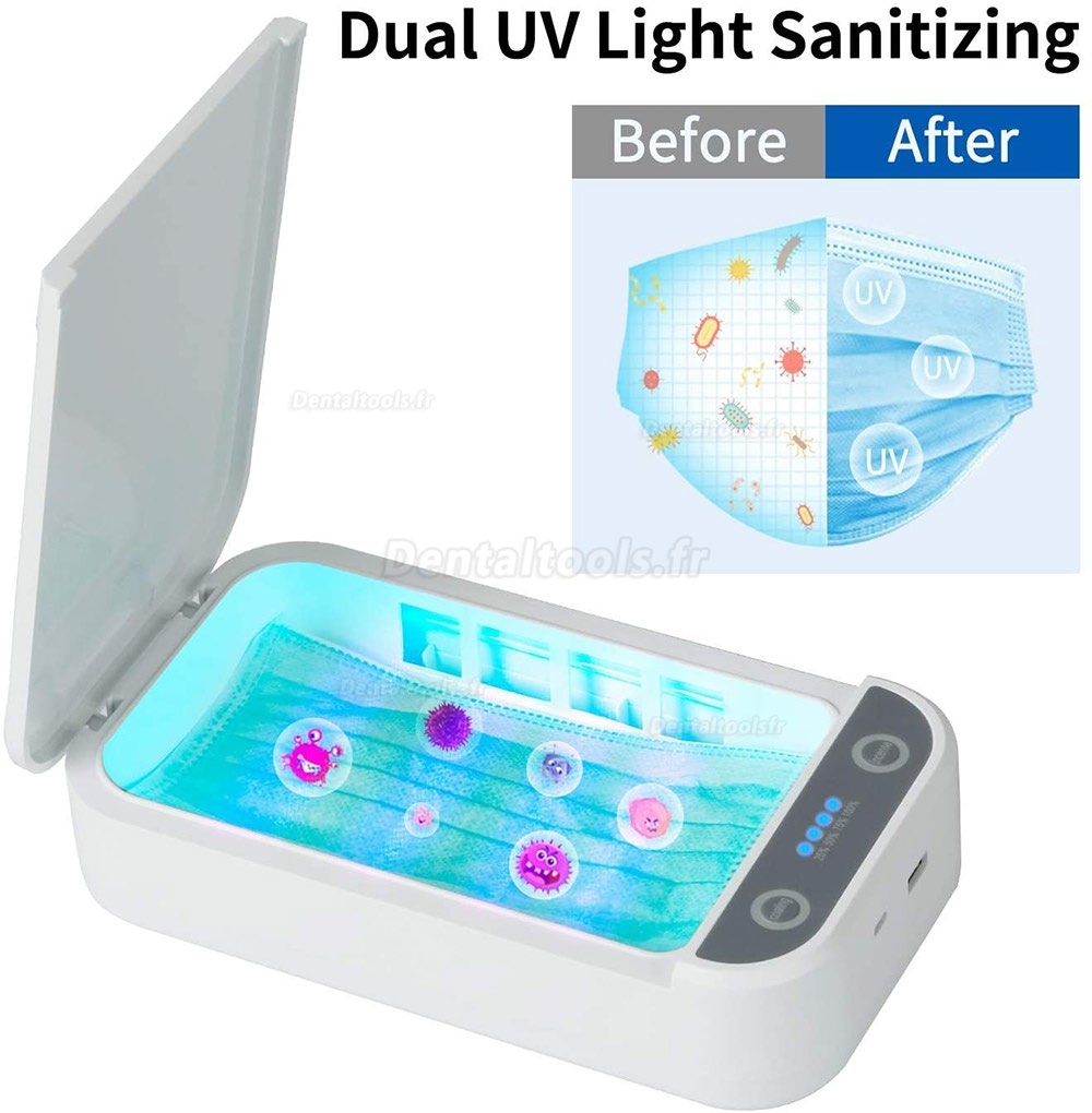 Boîte de stérilisation UV Portable USB Désinfection Smartphone Cleaner Fonction d'aromathérapie Boîte de stérilisation