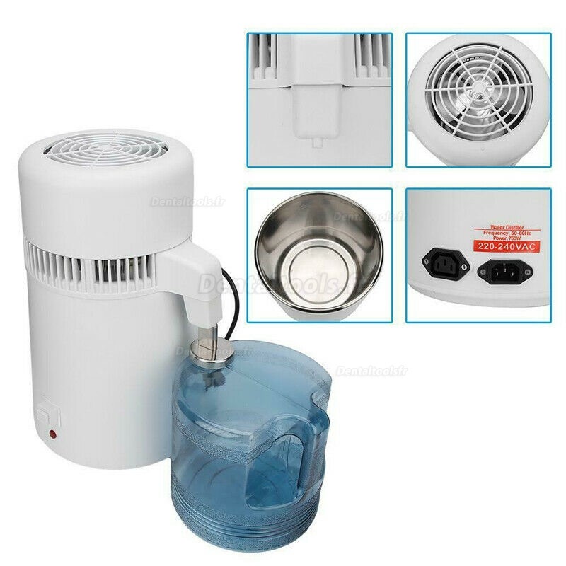 Purificateur d'eau de distillateur d'eau Pure Premium Comptoir dentaire  750w 4l