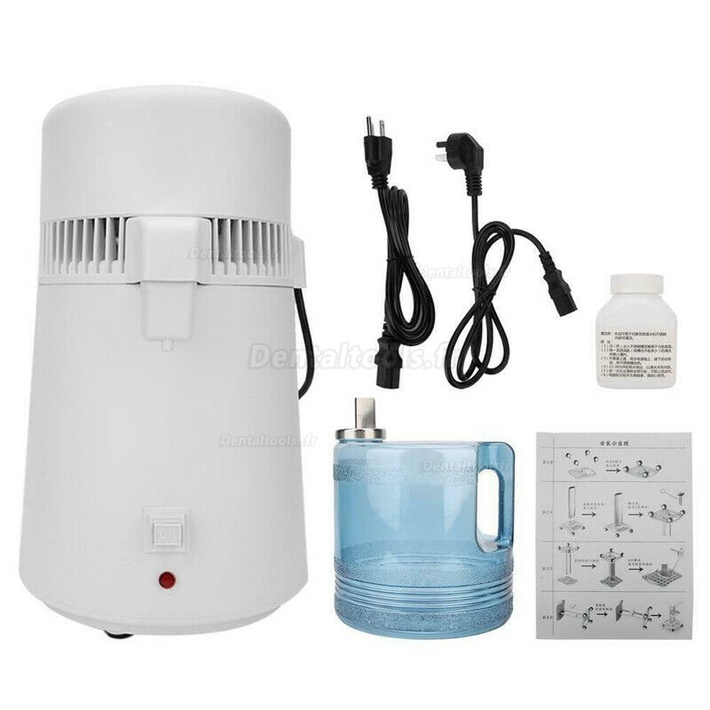 Distillateur d'eau en acier inoxydable, Purificateur d'eau, 4L 750W 