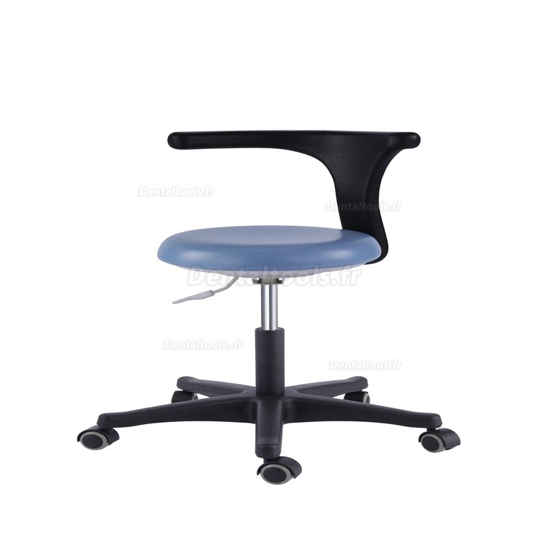 Bureau médical dentaire Tabourets de l'assistant Smart réglable Chaise mobile PU Bleu