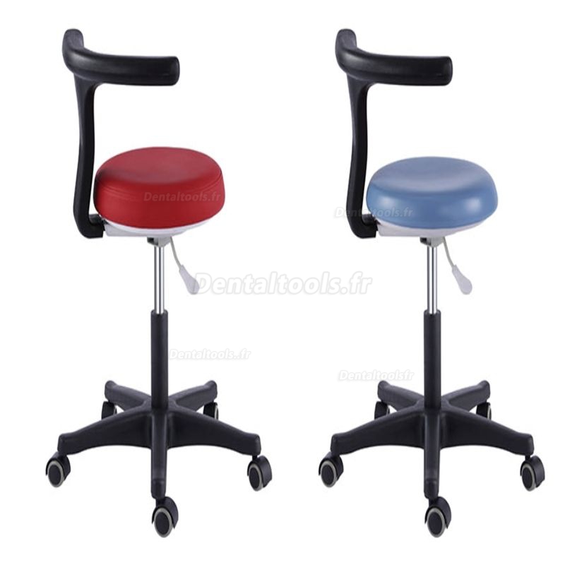 Bureau médical dentaire Tabourets de l'assistant Smart réglable Chaise mobile PU Bleu