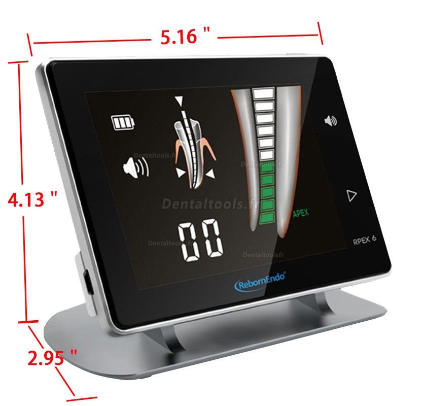 Localisateur d’Apex de Canal de Racine Endodontique Dentaire de RPEX 6 4.5 " D’Ecran Métallique LCD