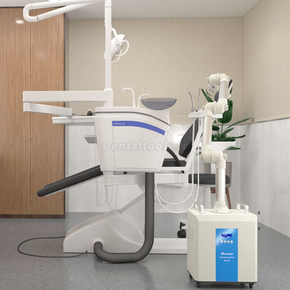 RUIWAN 220W RD80 Dental Extra Oral Aerosol Suction System 4 Filters layer+ 2 UV lamps + Plasma