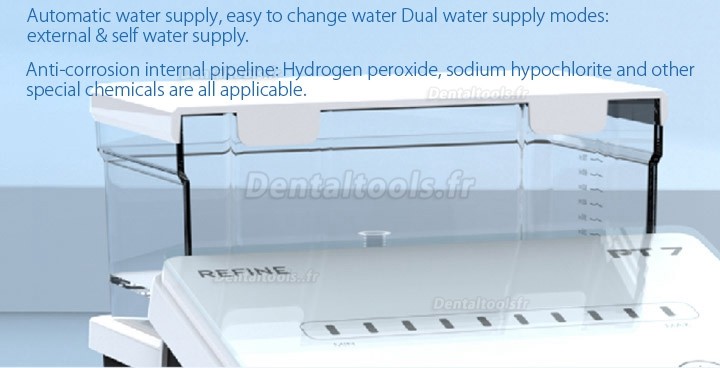 Refine PT 7 Détartreur à ultrasons avec réservoir contrôle intelligent alimentation en eau automatique