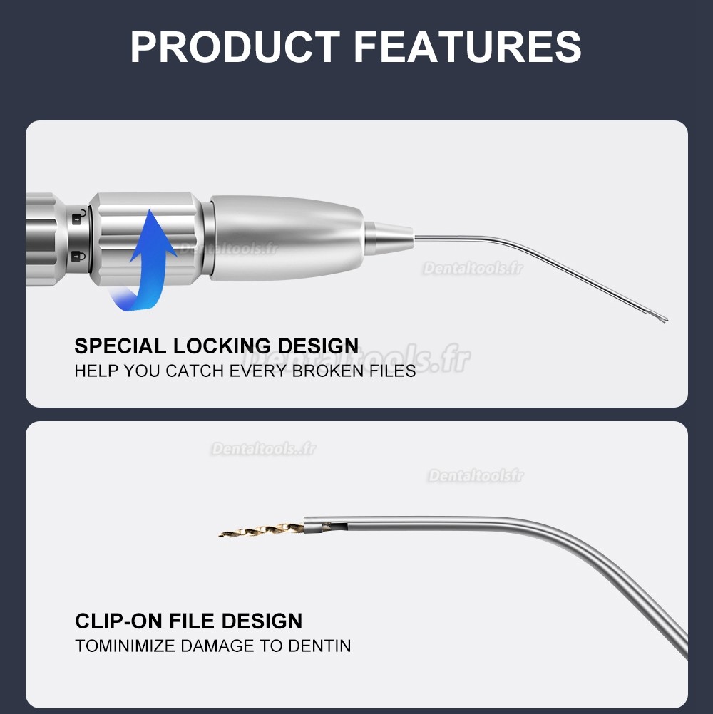 Tosi Kit de système de suppression de fichiers Endo endodontiques dentaires ensemble d'extracteur de fichiers cassés