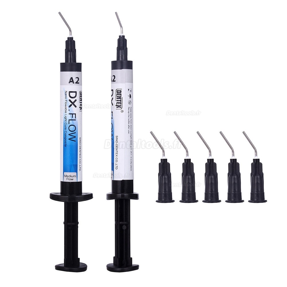 Dentex lampe à polymériser dentaire Composite fluide Résine A1 + A2 + A3 2g / seringue