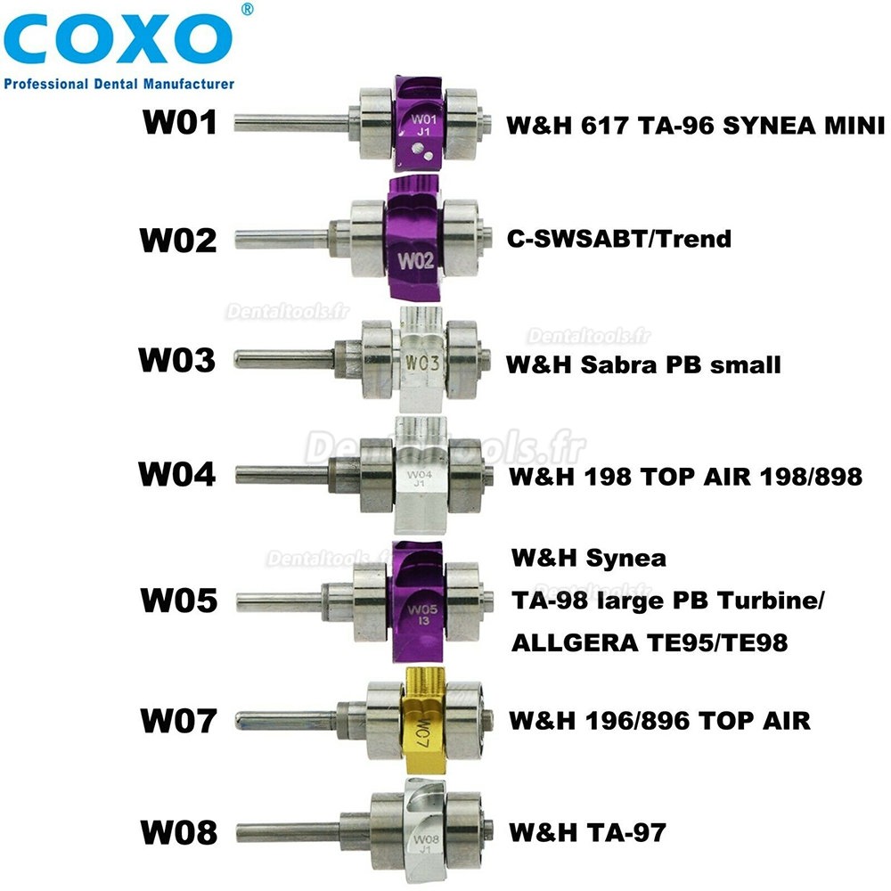  COXO Cartouche de rotor de remplacement dentaire pour pièce à main de turbine W&H