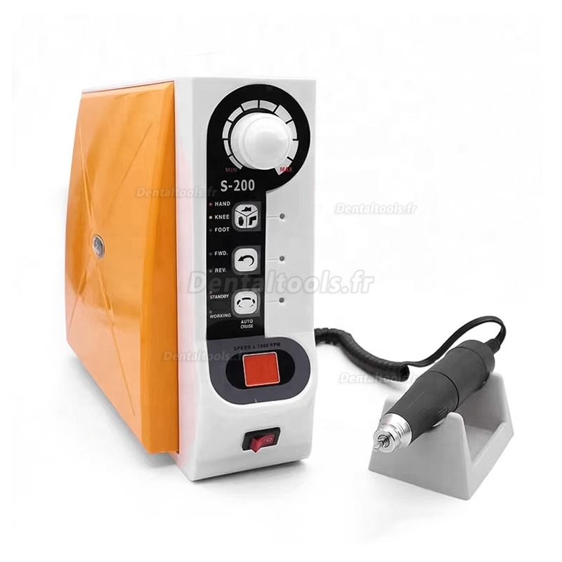 FASTSTRONG S-200 micromoteur dentaire sans balais 60000 tr min avec pi&egrave;ce &agrave; main commande main genou pied
