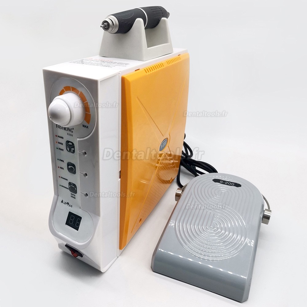 FASTSTRONG S-200 micromoteur dentaire sans balais 60000 tr min avec pi&egrave;ce &agrave; main commande main genou pied