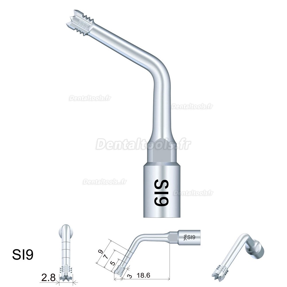 Woodpecker kit de 6 embouts de pr&eacute;paration pour implant dentaire SL1 / SI2 / SI5 / SI7 / S18 / S19