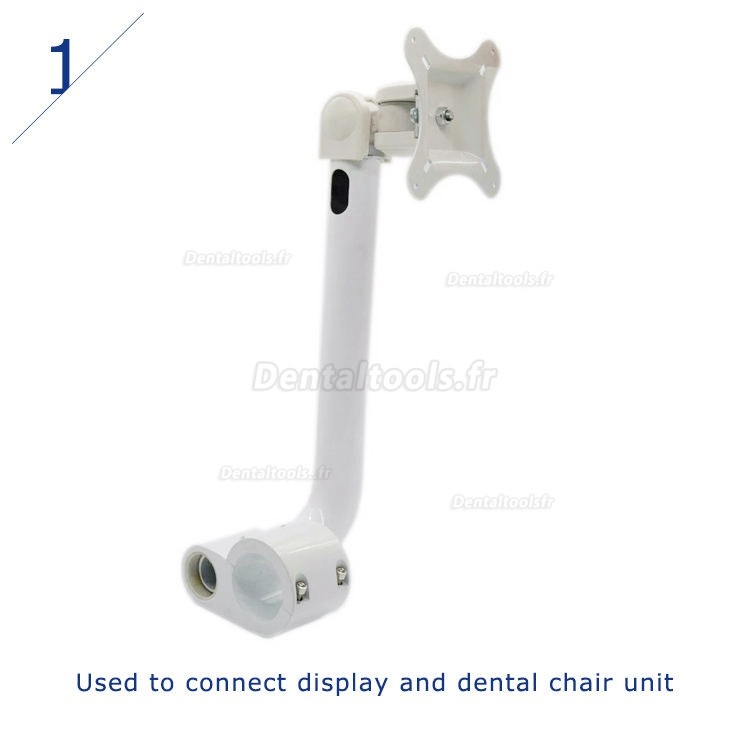 Support de moniteur LCD pour caméra intra-orale standard Bras métallique monté sur poteau
