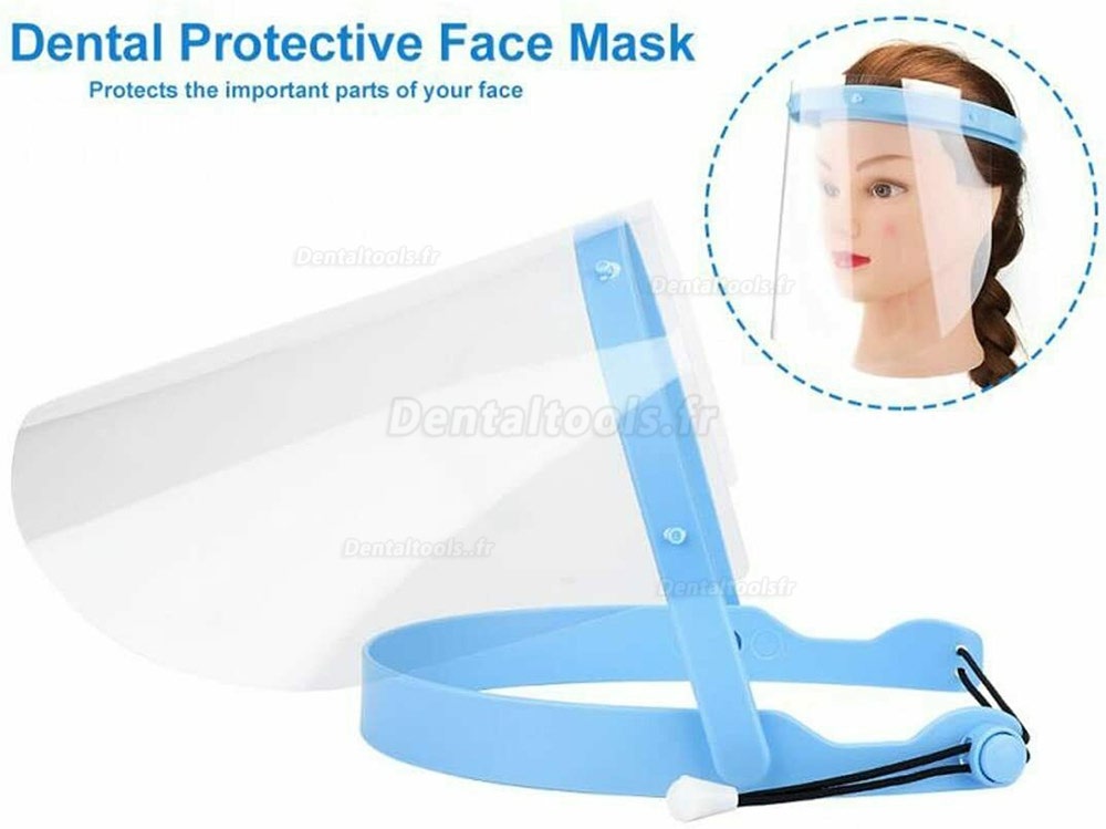 Étanche Protecteur Facial Anti-Buée pour Dentiste De Protection Amovible 1 Cadre avec 10 Visières Anti-Buée Antipoussièr