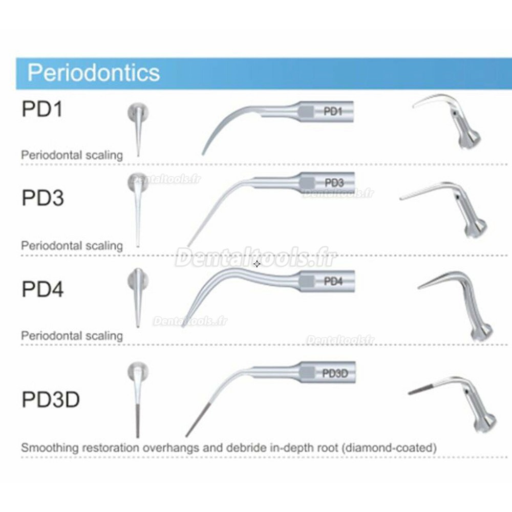 10 Pièces Woodpecker DTE Insert de détartreur à ultrasons dentaire endodontie parodontal compatible avec NSK Satelec