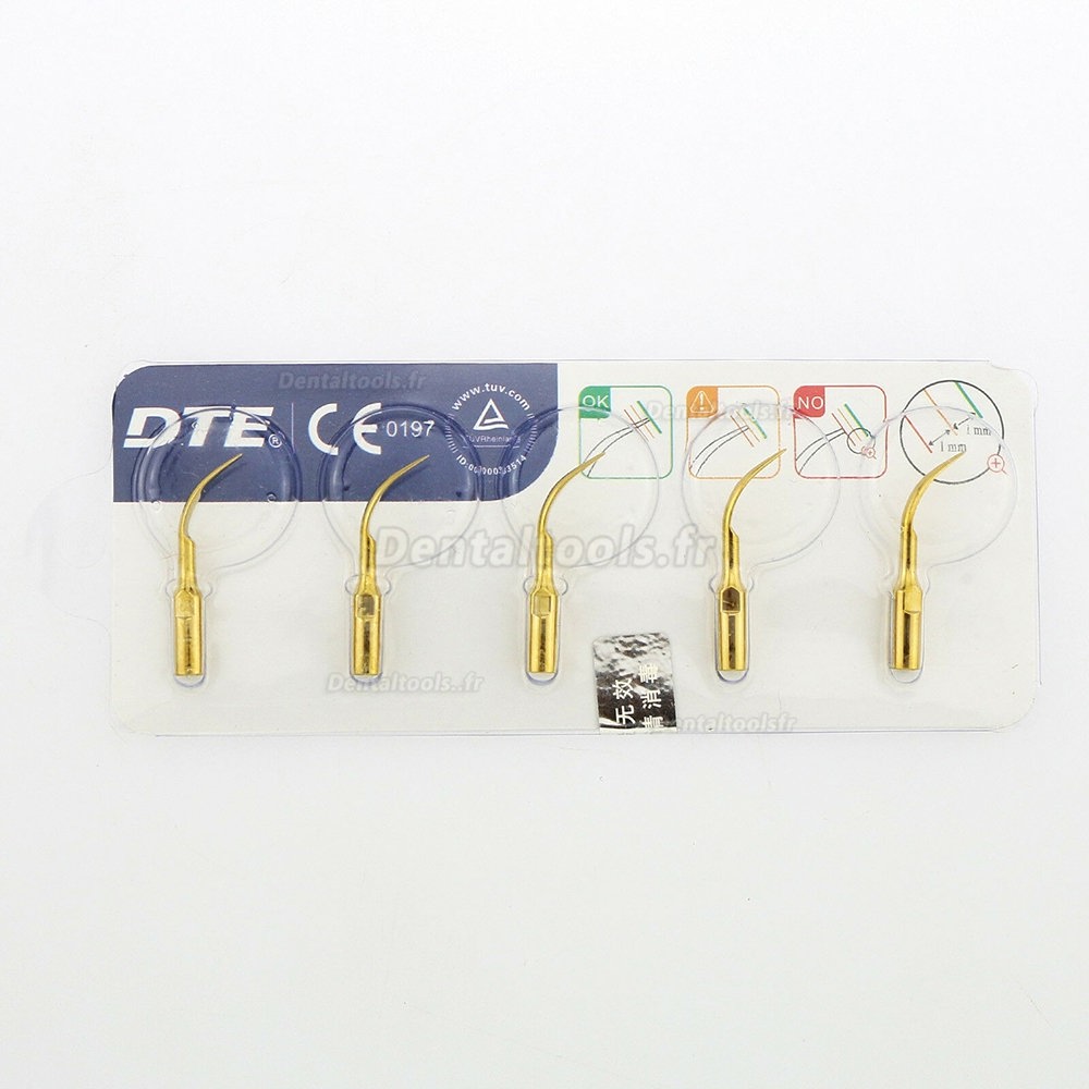  10Pcs Woodpecker DTE Dentaire Insert de détartreur ultrasonique à échelle supragingivale compatible avec DTE Satelec