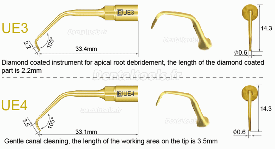 1Pcs nserts piezochirurgie dentaire UE1 UE2 UE3 UE4 pour l'implant de levage des sinus de coupe osseuse compatible avec For Mectron Woodpecker