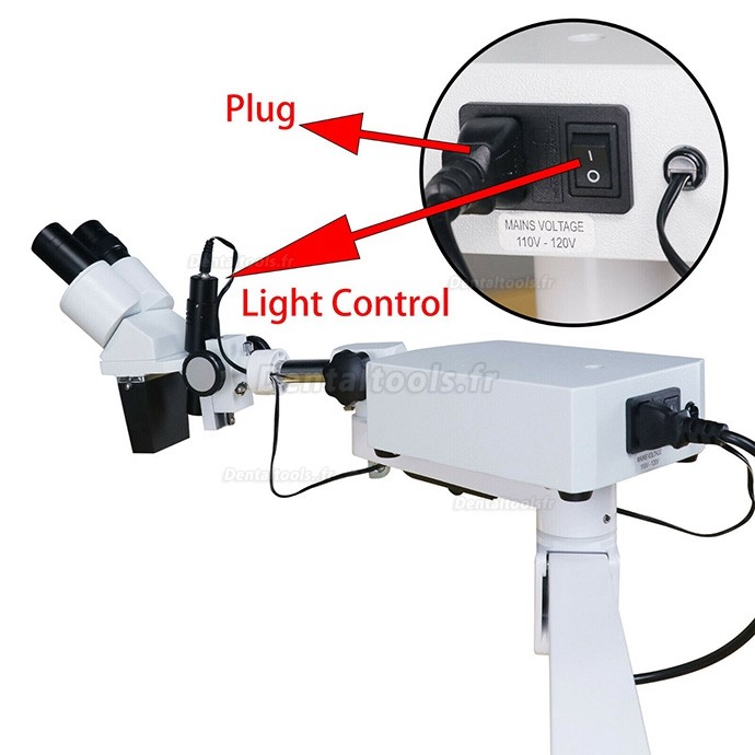 10X/15X/20X Microscope opératoire en endodontie avec lumière LED pour unité de fauteuil dentaire