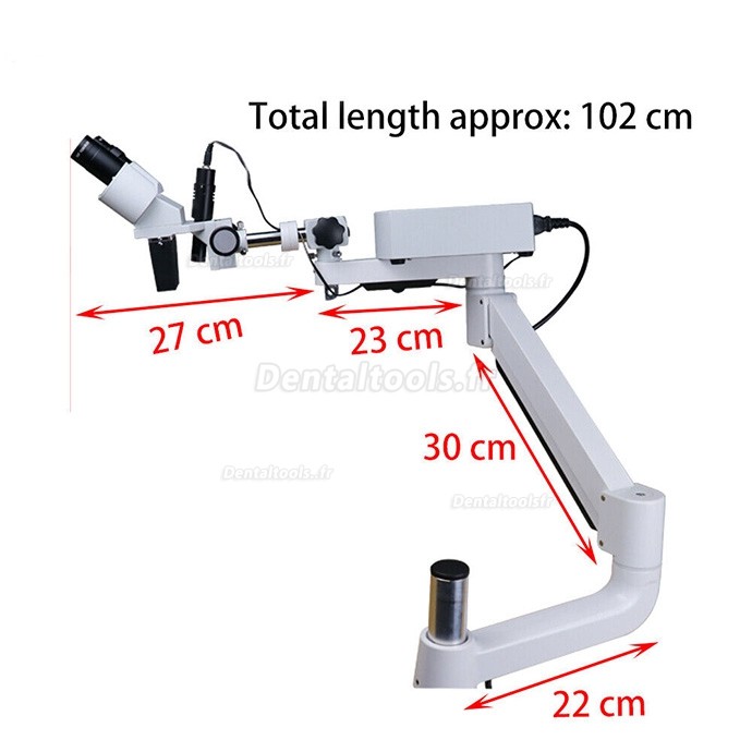 10X/15X/20X Microscope opératoire en endodontie avec lumière LED pour unité de fauteuil dentaire