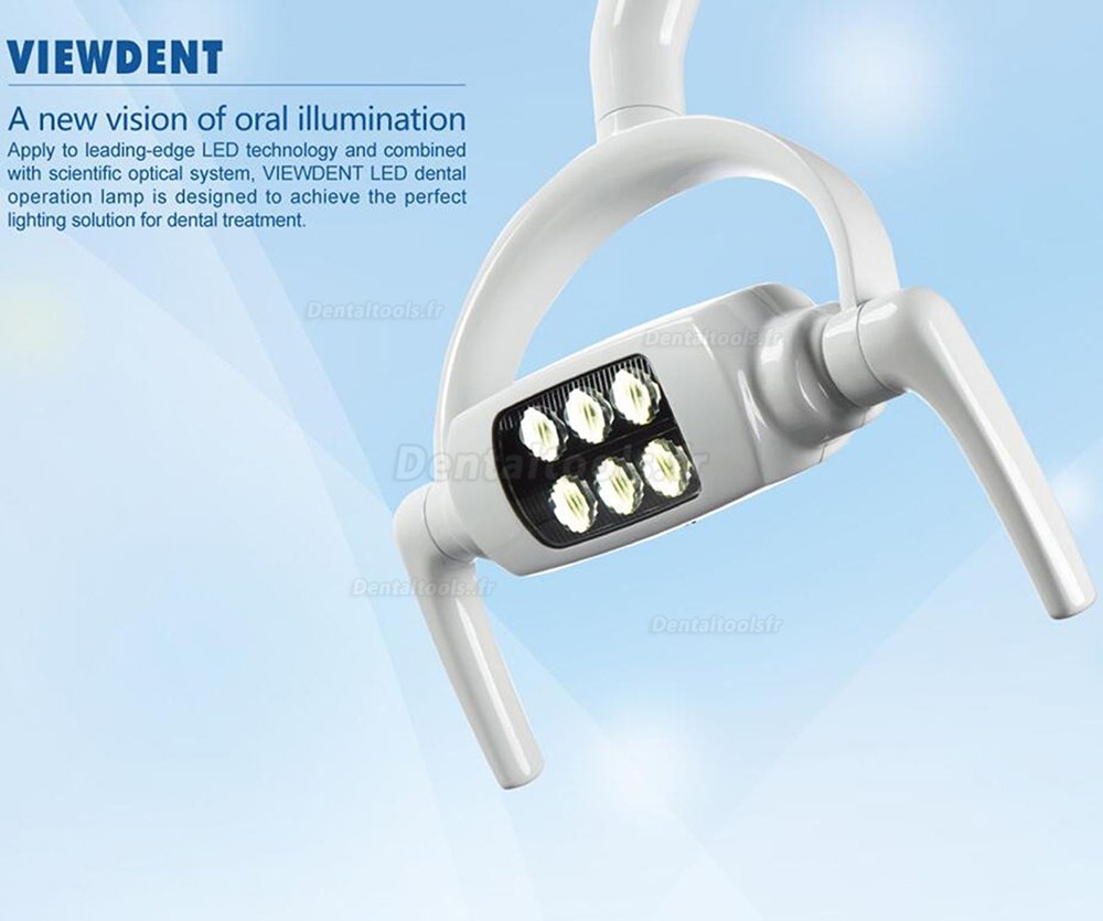 Dentaire 6 LED Lampe oral Lampe d'opération lampe lenticulaire type de plafonnier avec bras