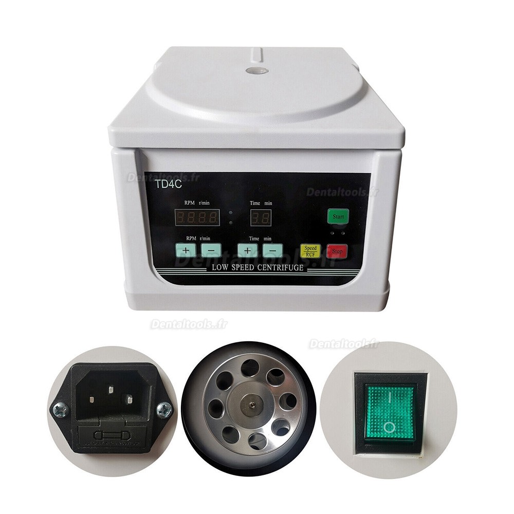 Centrifugeuse de machine de coulée centrifuge numérique de laboratoire dentaire de paillasse 4000RPM