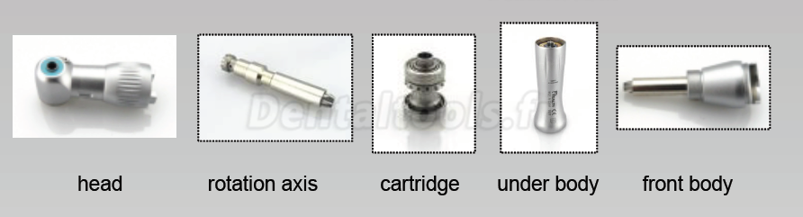 TEALTH® Contre angle dentaire bague verte 20:1 implantologie 1020CH-202
