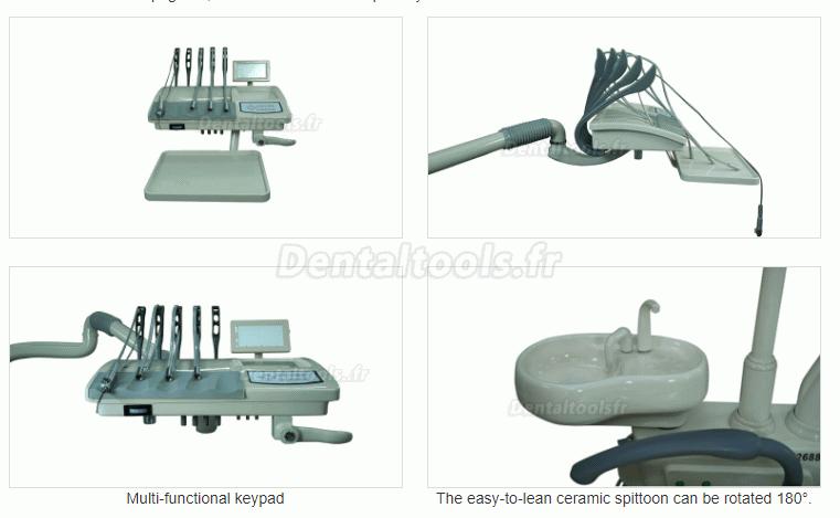 TJ2688 D4 Fauteuil Dentaire Intégral Contrôlé par Ordinateur Cuir Synthétique