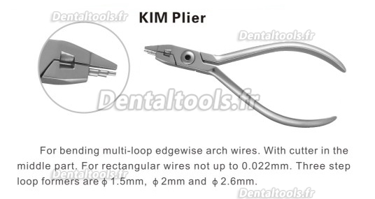 Pince orthodontique de KIM 606-101 à former les boucles edgewise