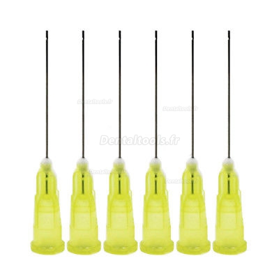 100pcs Irrigation endodontique dentaire pointes d'aiguille fermées Trou latéral 30Ga