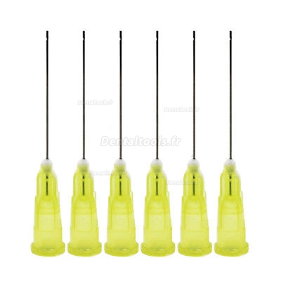 100pcs Irrigation endodontique dentaire pointes d'aiguille fermées Trou latéral 30Ga