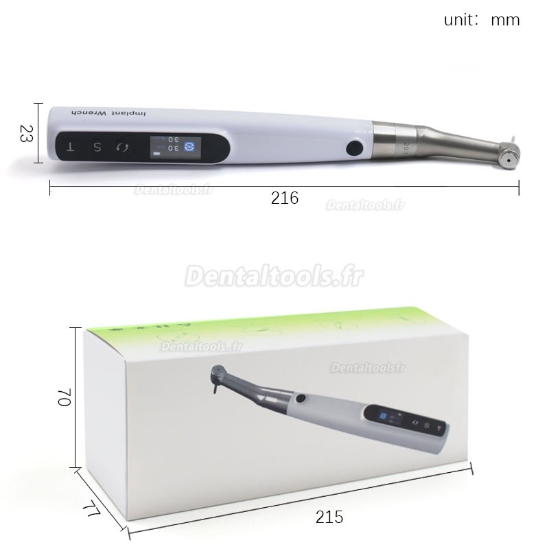 Kit de clé dynamométrique électrique universelle pour Implant dentaire 10-50N/CM avec 16 tournevis