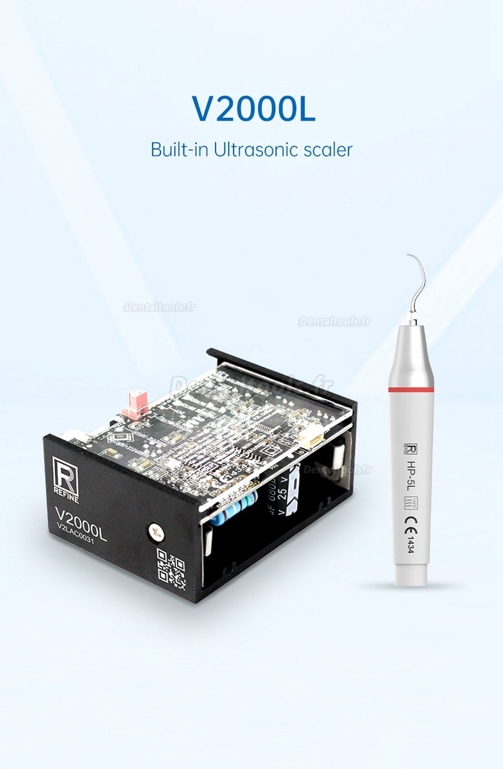 Refine V2000L Détartreur à ultrasons intégré avec LED compatible avec SATELEC