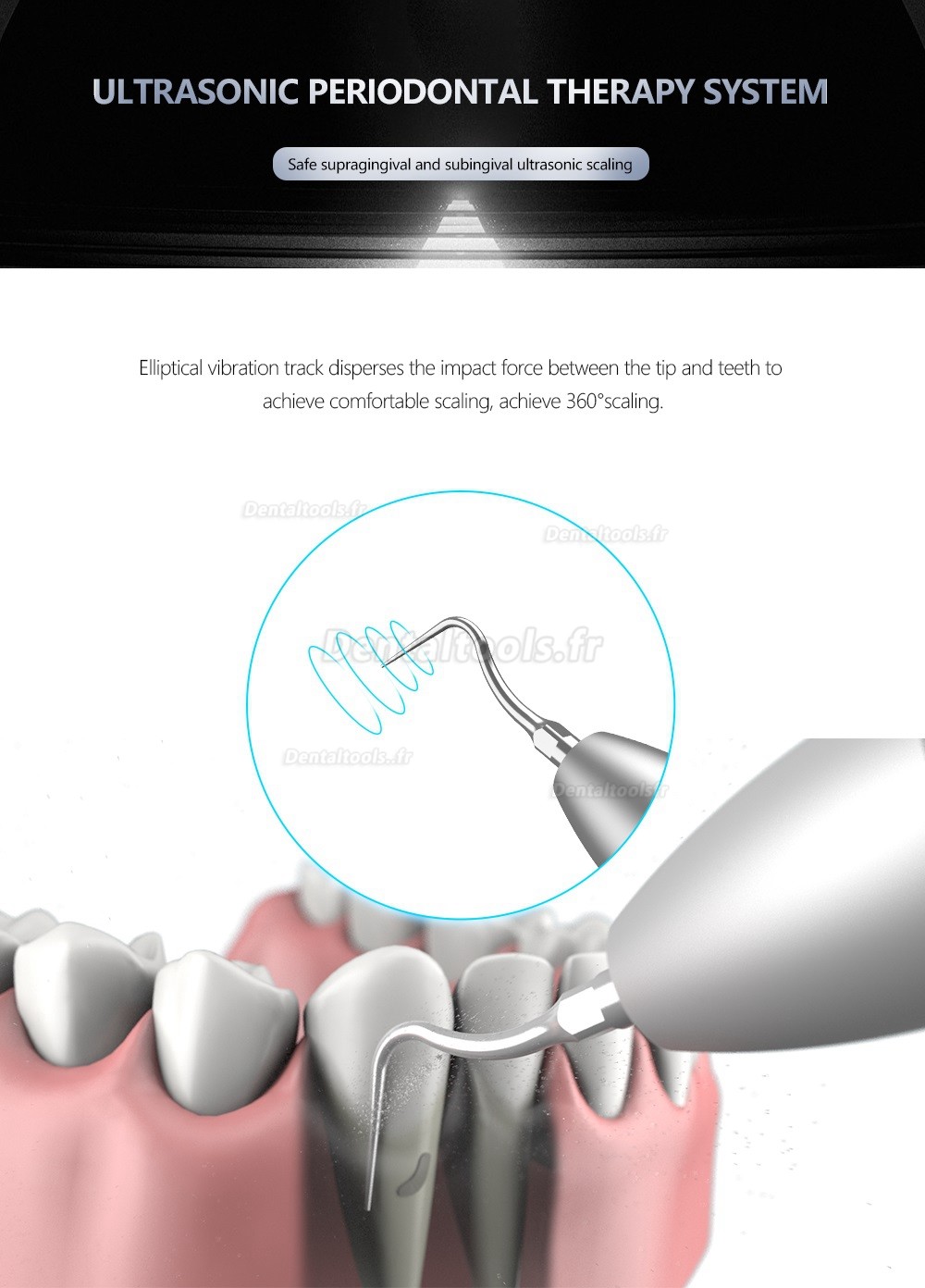 Vrn Q6 6 IN 1 Détartreur à Ultrasons + Aéropolisseur (Détartrage/ Implant / Parodontal/ Traitement Canalaire ) Vrn Q6 6 IN 1 Détartreur à Ultrasons + Aéropolisseur (Détartrage/ Implant / Parodontal/ Traitement Canalaire )