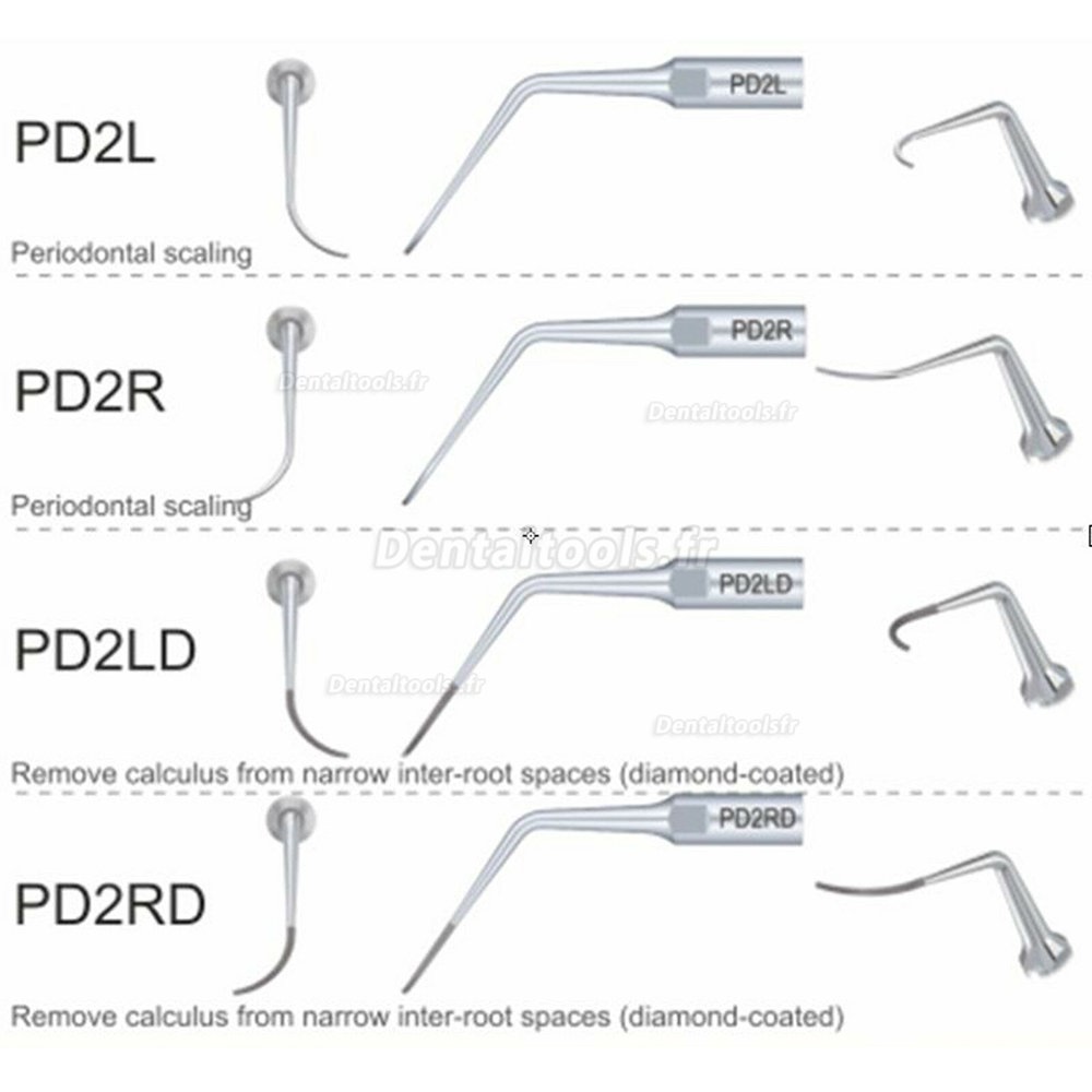 10Pcs Woodpecker DTE Insert de détartrage parodontal compatible avec Satelec NSK