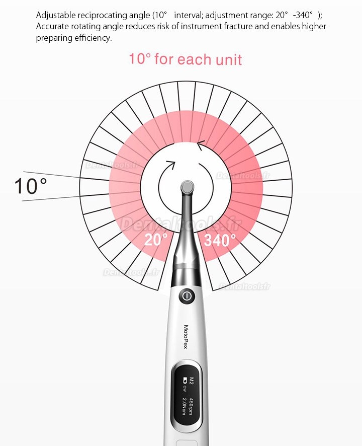 Woodpecker Motopex brushless moteur d'endodontie avec localisateur d'apex intégré